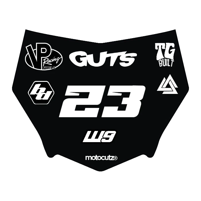 CUSTOM MOTOCUTZ FRONT PLATE DECAL
