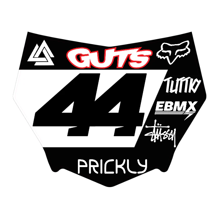 CUSTOM MOTOCUTZ FRONT PLATE DECAL