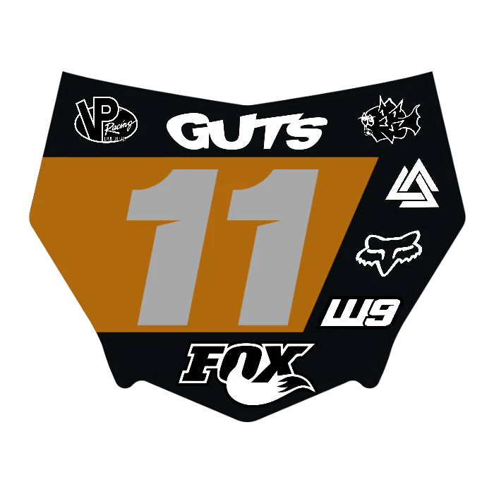 CUSTOM MOTOCUTZ FRONT PLATE DECAL