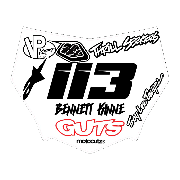 CUSTOM MOTOCUTZ FRONT PLATE DECAL