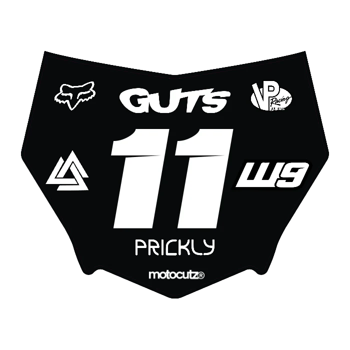 CUSTOM MOTOCUTZ FRONT PLATE DECAL