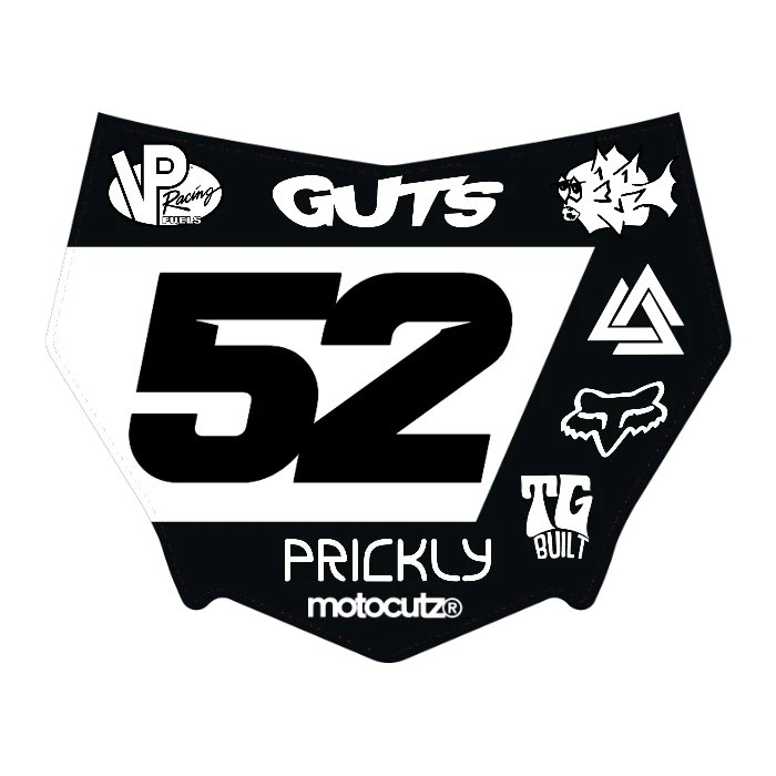 CUSTOM MOTOCUTZ FRONT PLATE DECAL