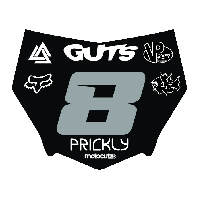 CUSTOM MOTOCUTZ FRONT PLATE DECAL