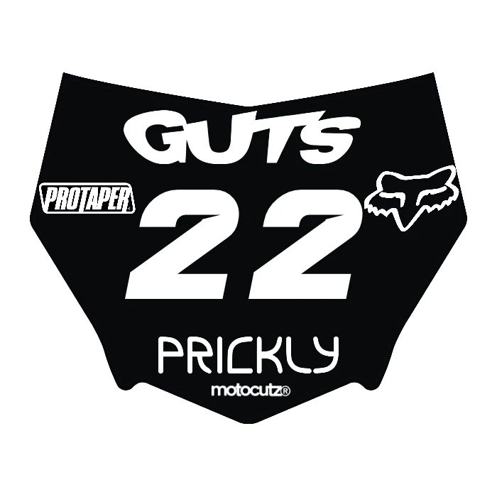 CUSTOM MOTOCUTZ FRONT PLATE DECAL