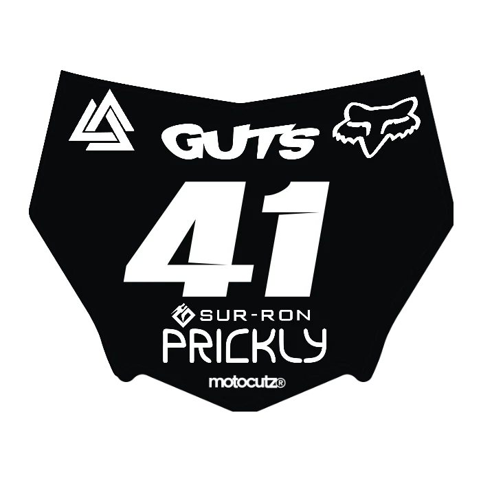 CUSTOM MOTOCUTZ FRONT PLATE DECAL