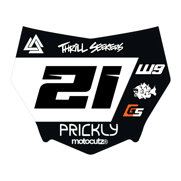 CUSTOM MOTOCUTZ FRONT PLATE DECAL