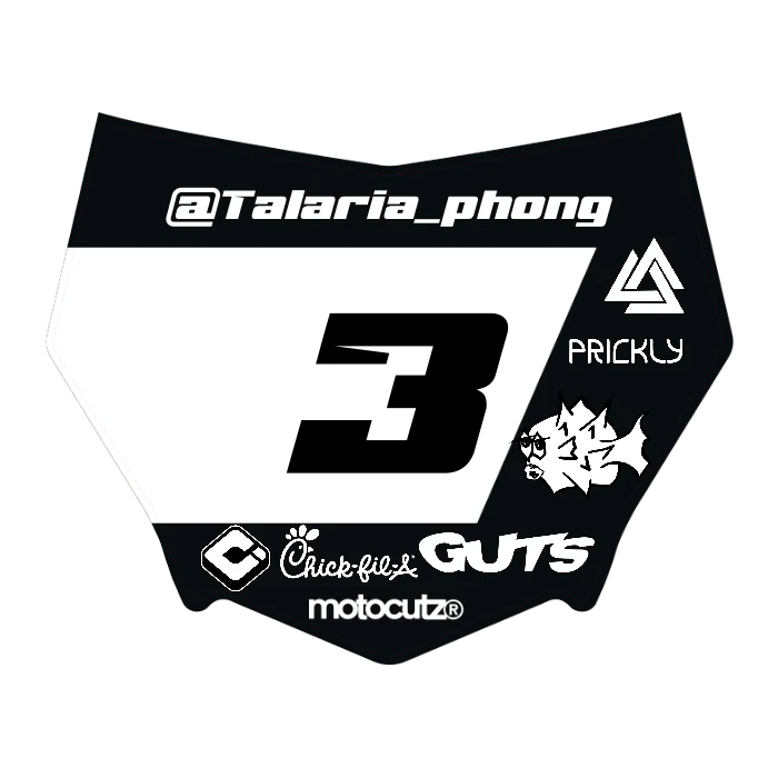CUSTOM MOTOCUTZ FRONT PLATE DECAL