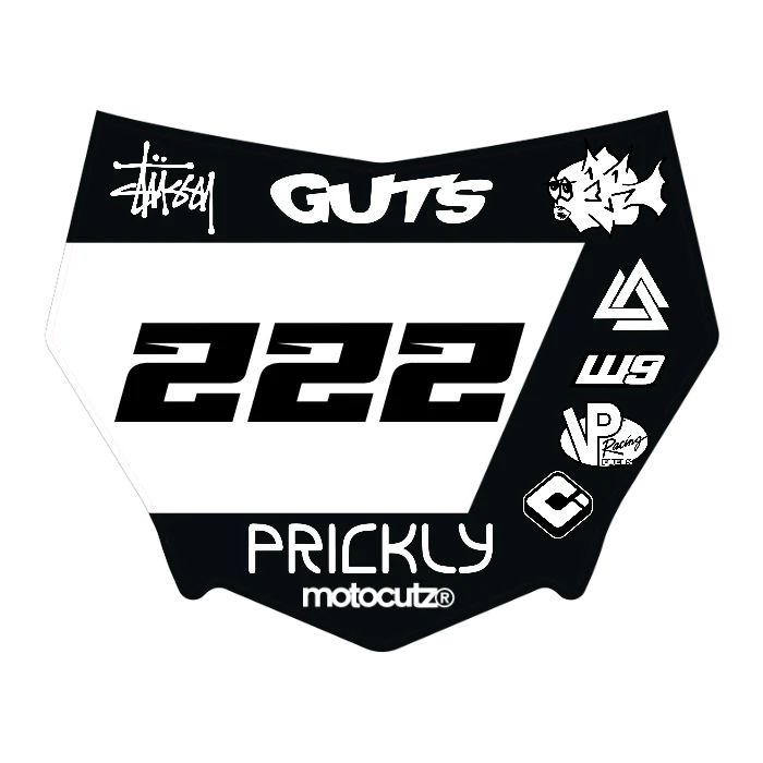 CUSTOM MOTOCUTZ FRONT PLATE DECAL