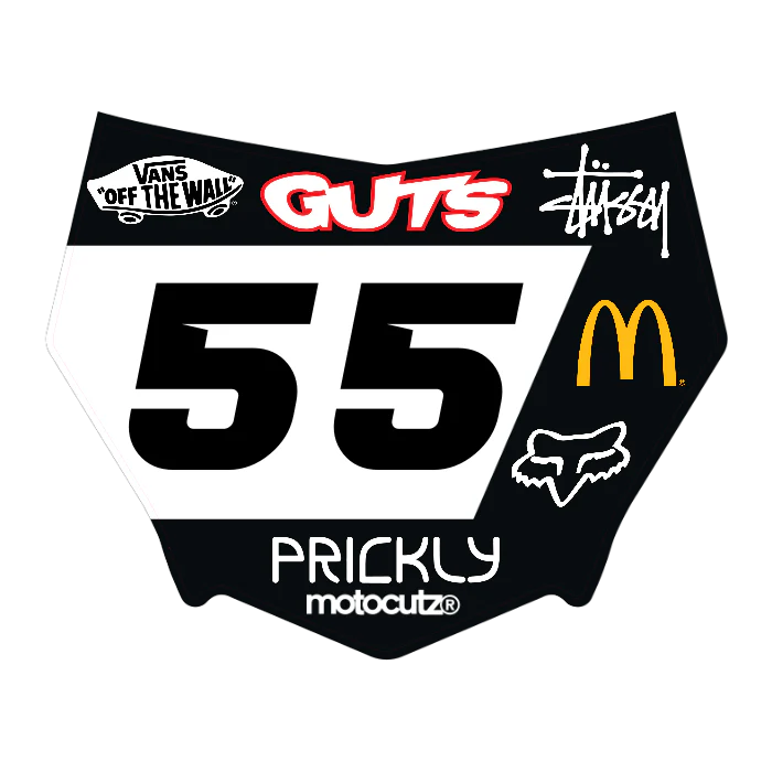 CUSTOM MOTOCUTZ FRONT PLATE DECAL