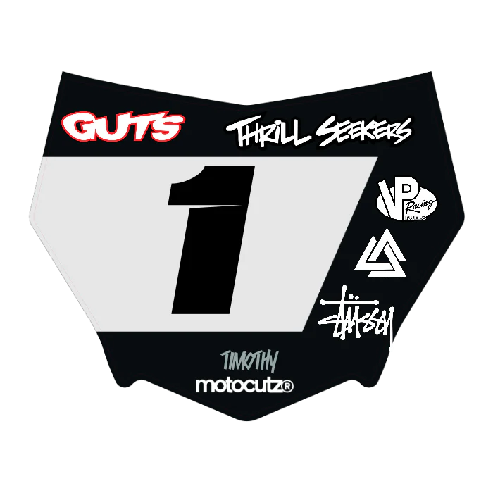 CUSTOM MOTOCUTZ FRONT PLATE DECAL