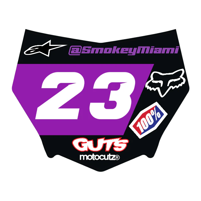 CUSTOM MOTOCUTZ FRONT PLATE DECAL
