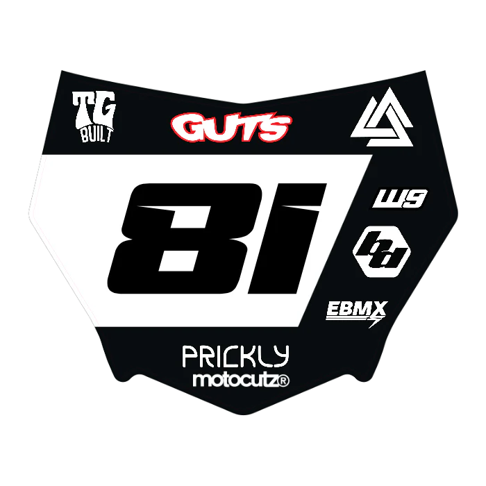CUSTOM MOTOCUTZ FRONT PLATE DECAL
