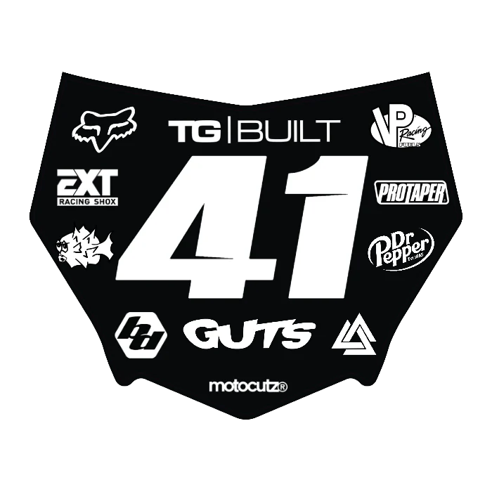 CUSTOM MOTOCUTZ FRONT PLATE DECAL