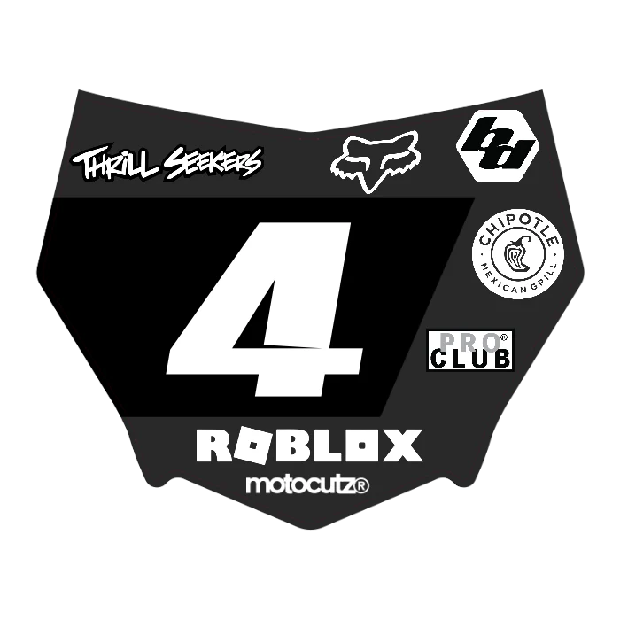 CUSTOM MOTOCUTZ FRONT PLATE DECAL