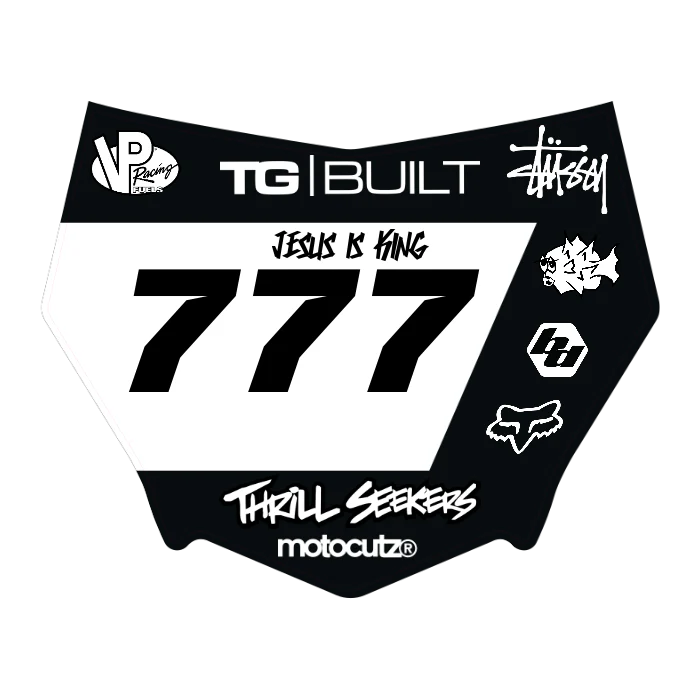 CUSTOM MOTOCUTZ FRONT PLATE DECAL