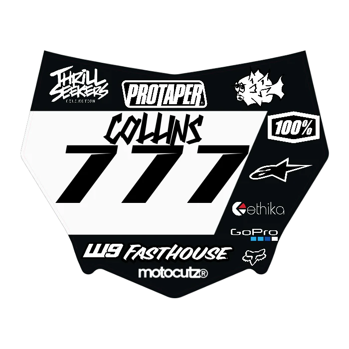 CUSTOM MOTOCUTZ FRONT PLATE DECAL