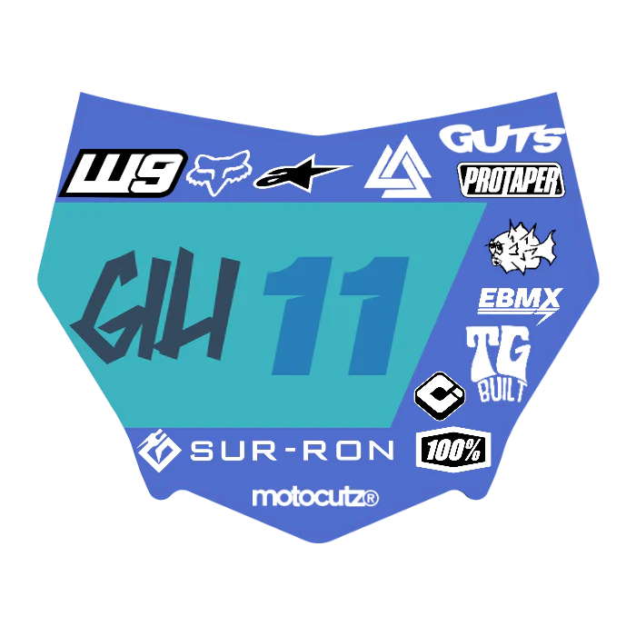 CUSTOM MOTOCUTZ FRONT PLATE DECAL