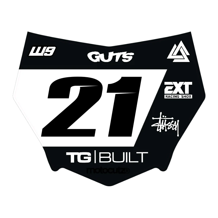 CUSTOM MOTOCUTZ FRONT PLATE DECAL
