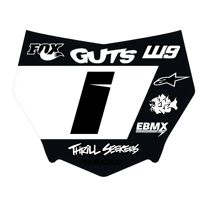CUSTOM MOTOCUTZ FRONT PLATE DECAL