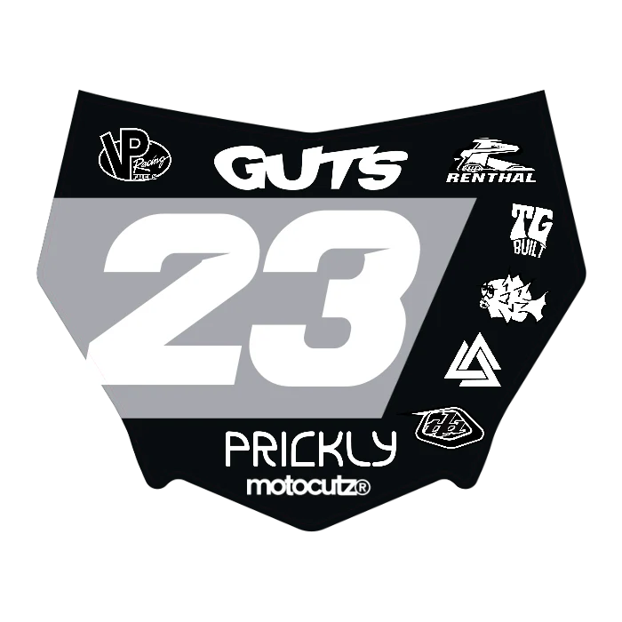 CUSTOM MOTOCUTZ FRONT PLATE DECAL