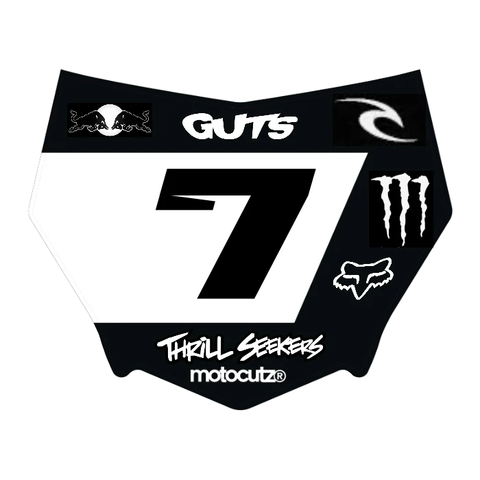 CUSTOM MOTOCUTZ FRONT PLATE DECAL