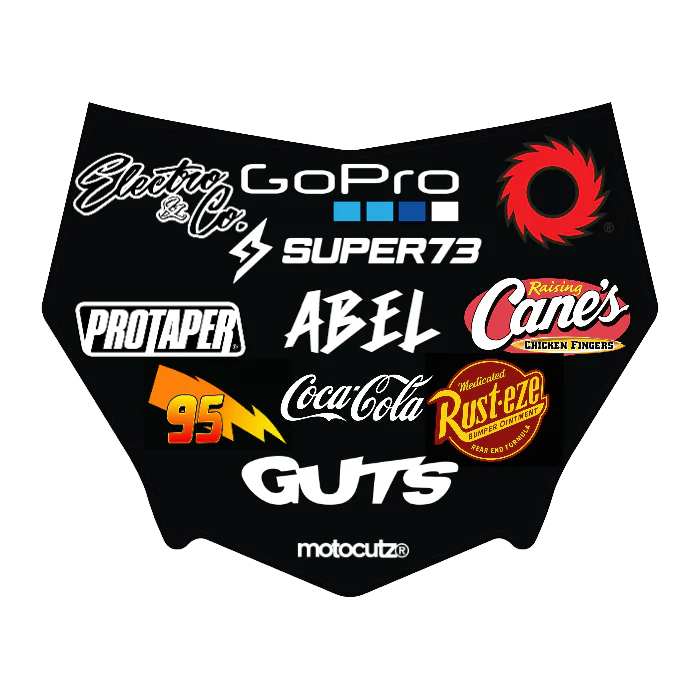 CUSTOM MOTOCUTZ FRONT PLATE DECAL