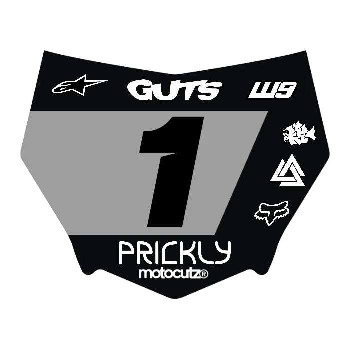 CUSTOM MOTOCUTZ FRONT PLATE DECAL