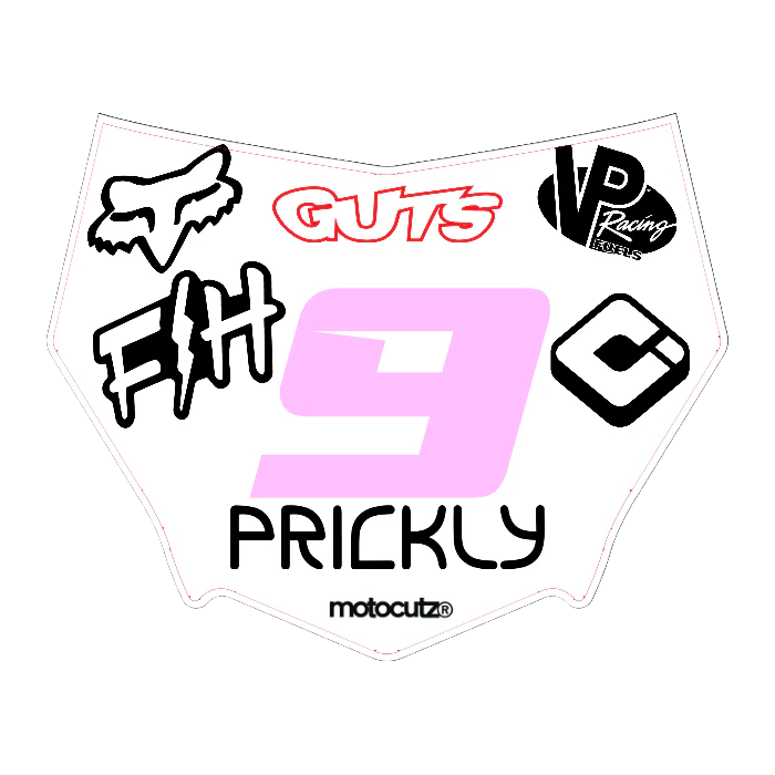 CUSTOM MOTOCUTZ FRONT PLATE DECAL
