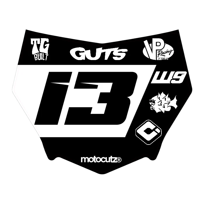CUSTOM MOTOCUTZ FRONT PLATE DECAL