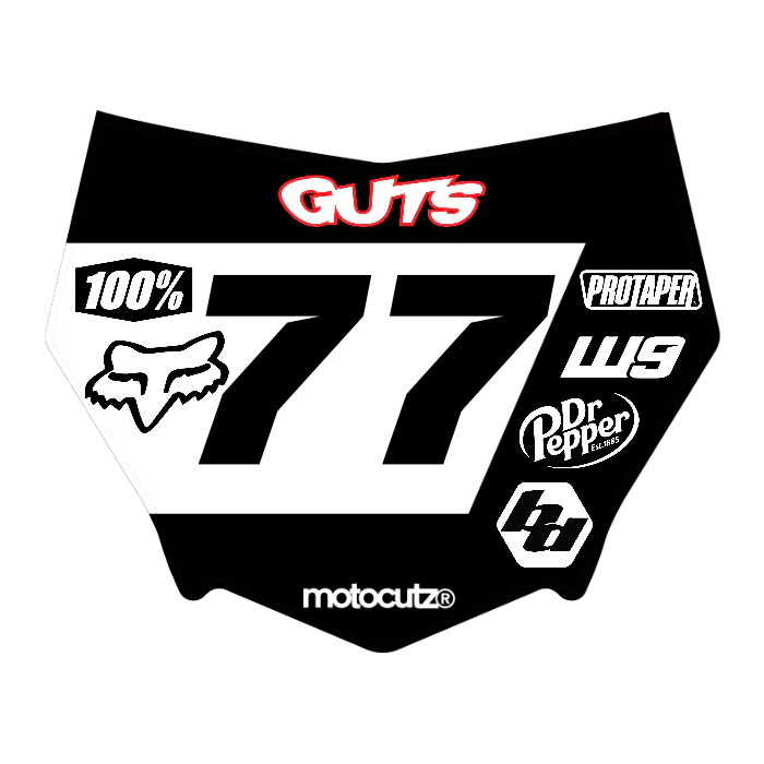 CUSTOM MOTOCUTZ FRONT PLATE DECAL