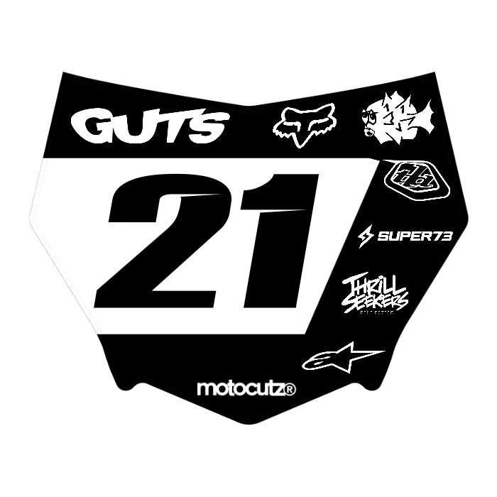 CUSTOM MOTOCUTZ FRONT PLATE DECAL