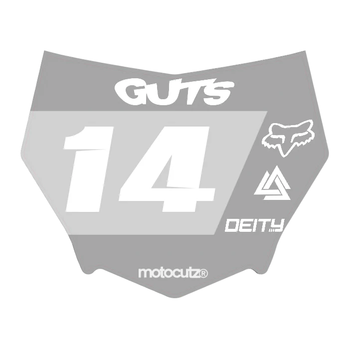 CUSTOM MOTOCUTZ FRONT PLATE DECAL