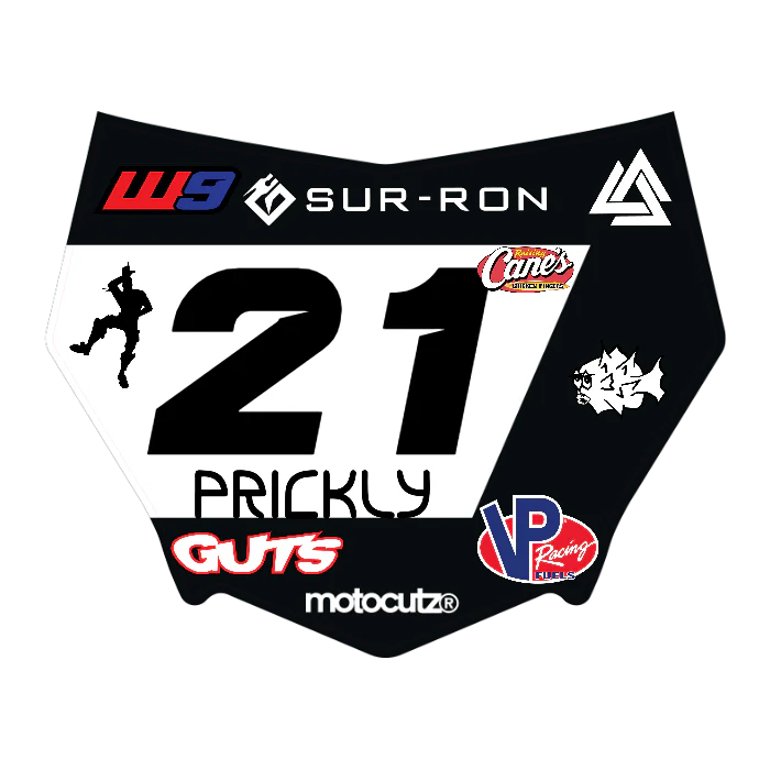 CUSTOM MOTOCUTZ FRONT PLATE DECAL