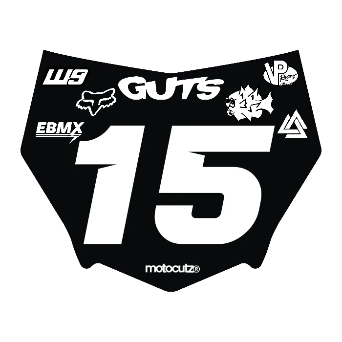 CUSTOM MOTOCUTZ FRONT PLATE DECAL