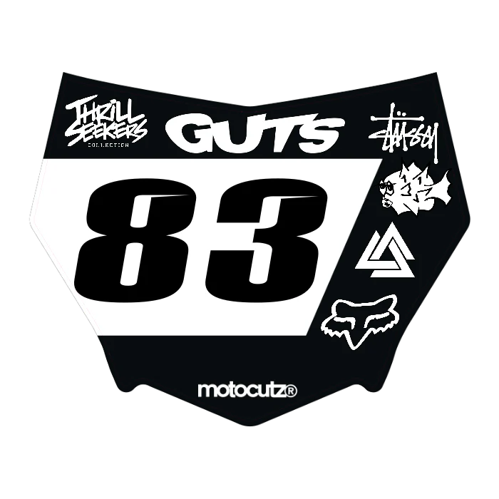CUSTOM MOTOCUTZ FRONT PLATE DECAL