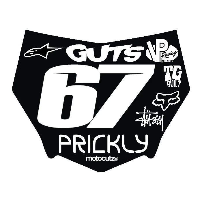 CUSTOM MOTOCUTZ FRONT PLATE DECAL