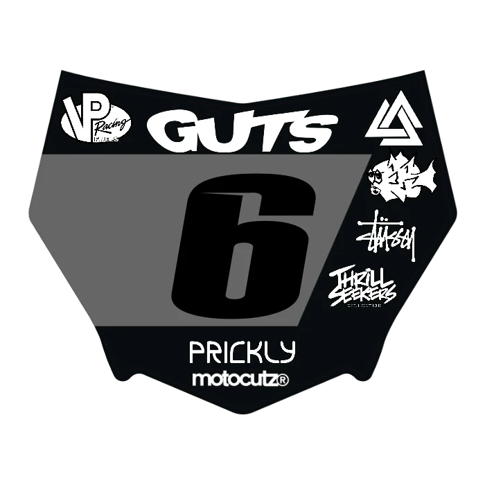 CUSTOM MOTOCUTZ FRONT PLATE DECAL