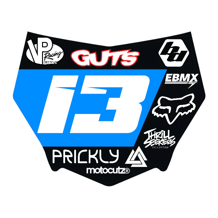 CUSTOM MOTOCUTZ FRONT PLATE DECAL