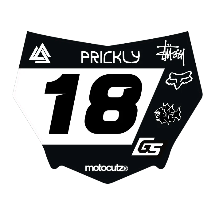 CUSTOM MOTOCUTZ FRONT PLATE DECAL