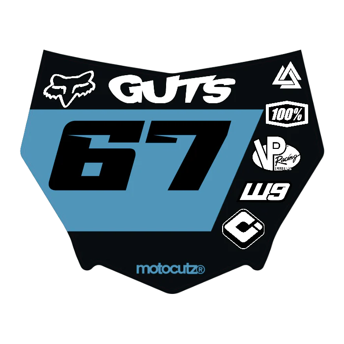 CUSTOM MOTOCUTZ FRONT PLATE DECAL