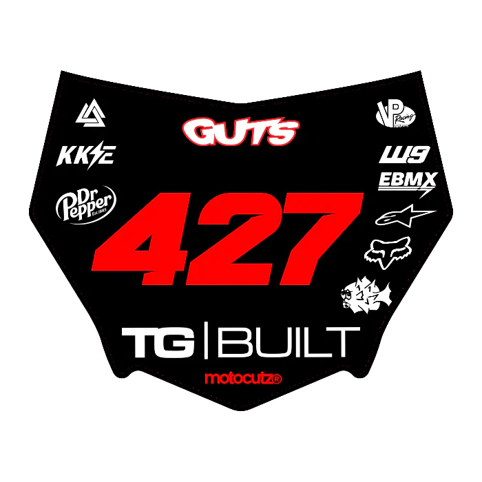 CUSTOM MOTOCUTZ FRONT PLATE DECAL