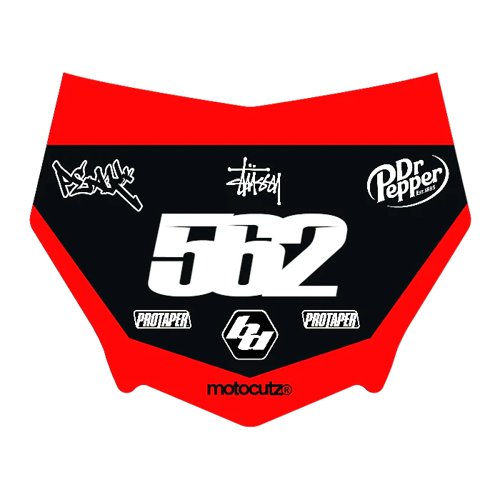 CUSTOM MOTOCUTZ FRONT PLATE DECAL