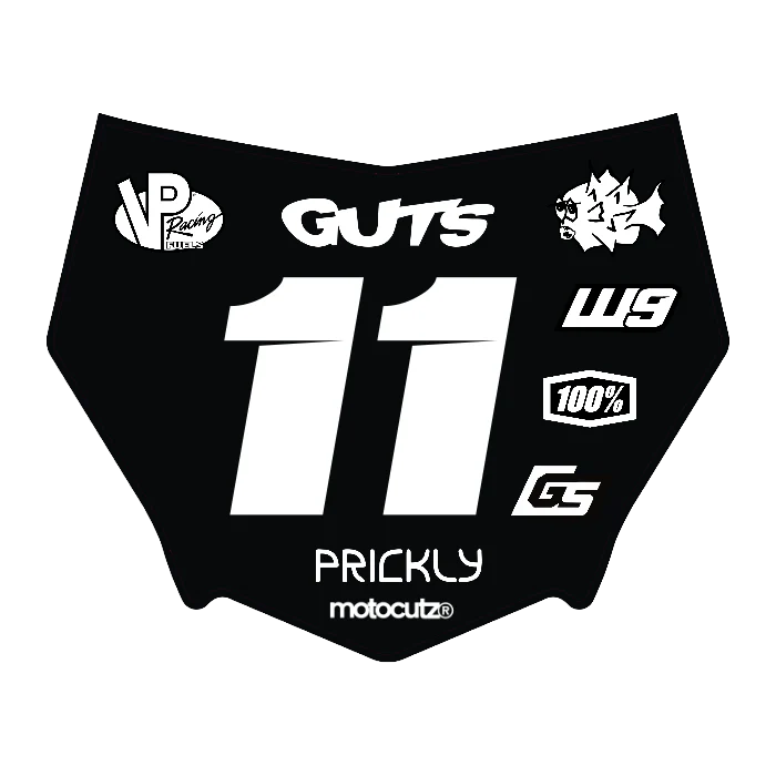 CUSTOM MOTOCUTZ FRONT PLATE DECAL