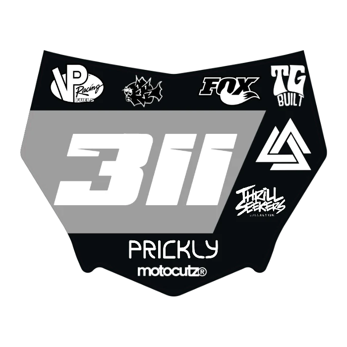CUSTOM MOTOCUTZ FRONT PLATE DECAL