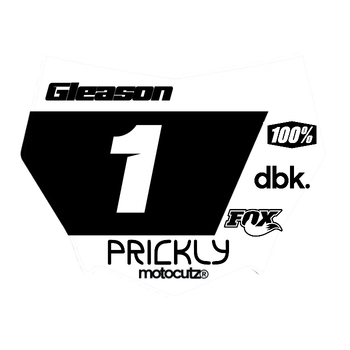 CUSTOM MOTOCUTZ FRONT PLATE DECAL
