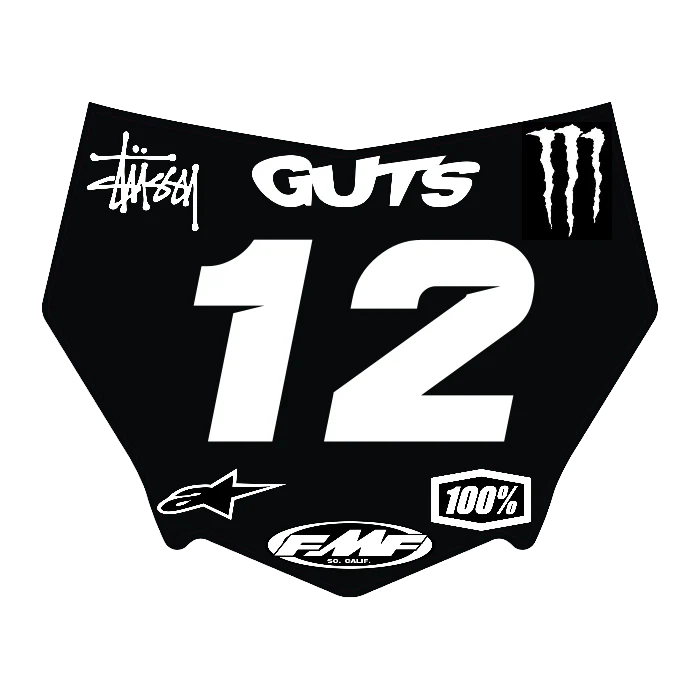 CUSTOM MOTOCUTZ FRONT PLATE DECAL
