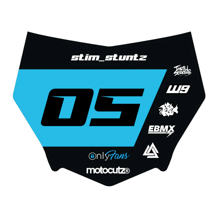 CUSTOM MOTOCUTZ FRONT PLATE DECAL