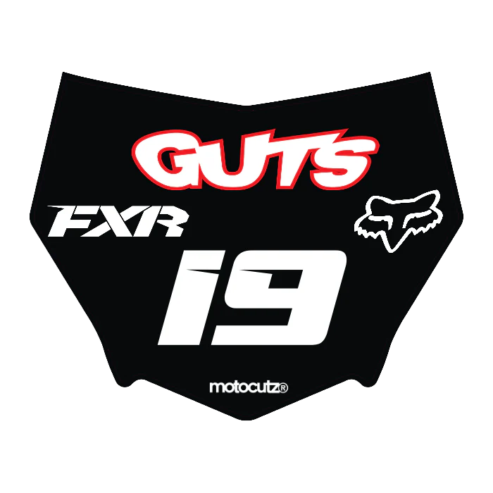 CUSTOM MOTOCUTZ FRONT PLATE DECAL