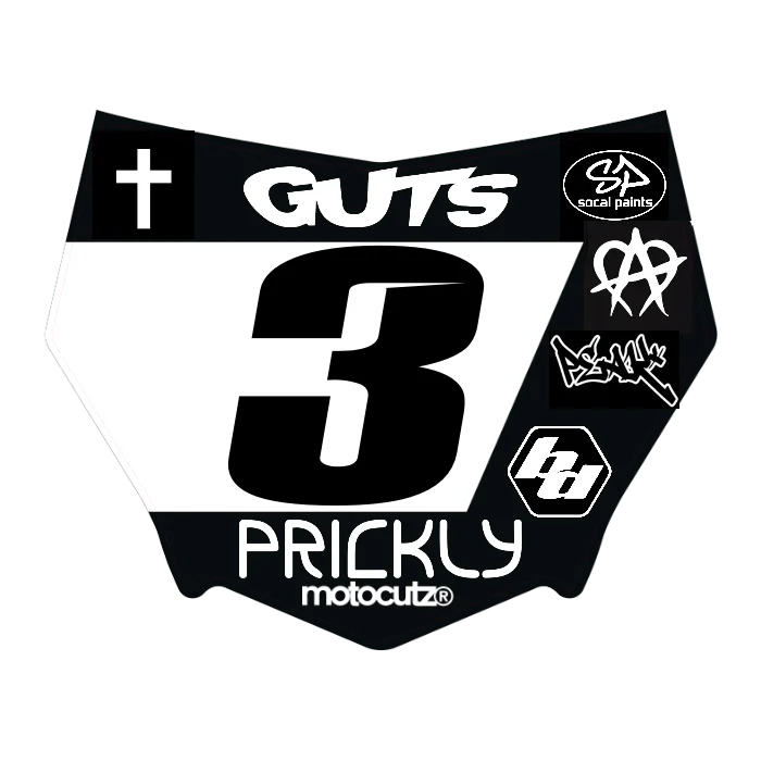 CUSTOM MOTOCUTZ FRONT PLATE DECAL