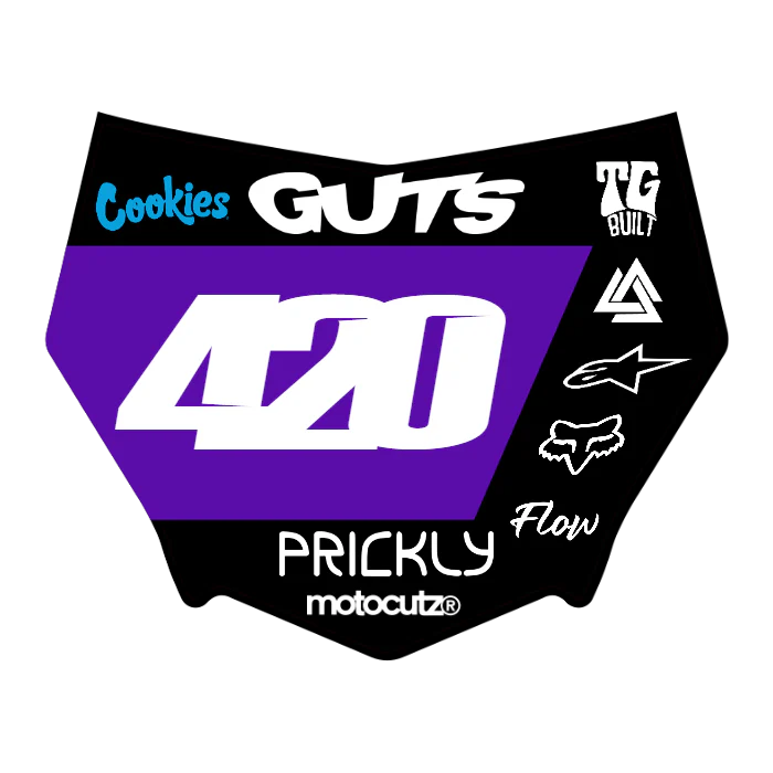 CUSTOM MOTOCUTZ FRONT PLATE DECAL